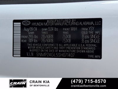 2025 Hyundai SANTA FE SEL - CARFAX ONE OWNER