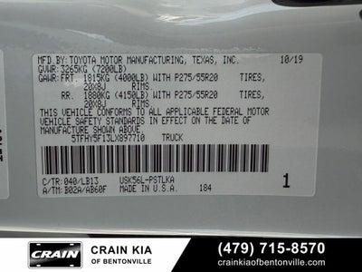 2020 Toyota Tundra Limited - LIFTED! / WHEELS / TIRES / 4WD