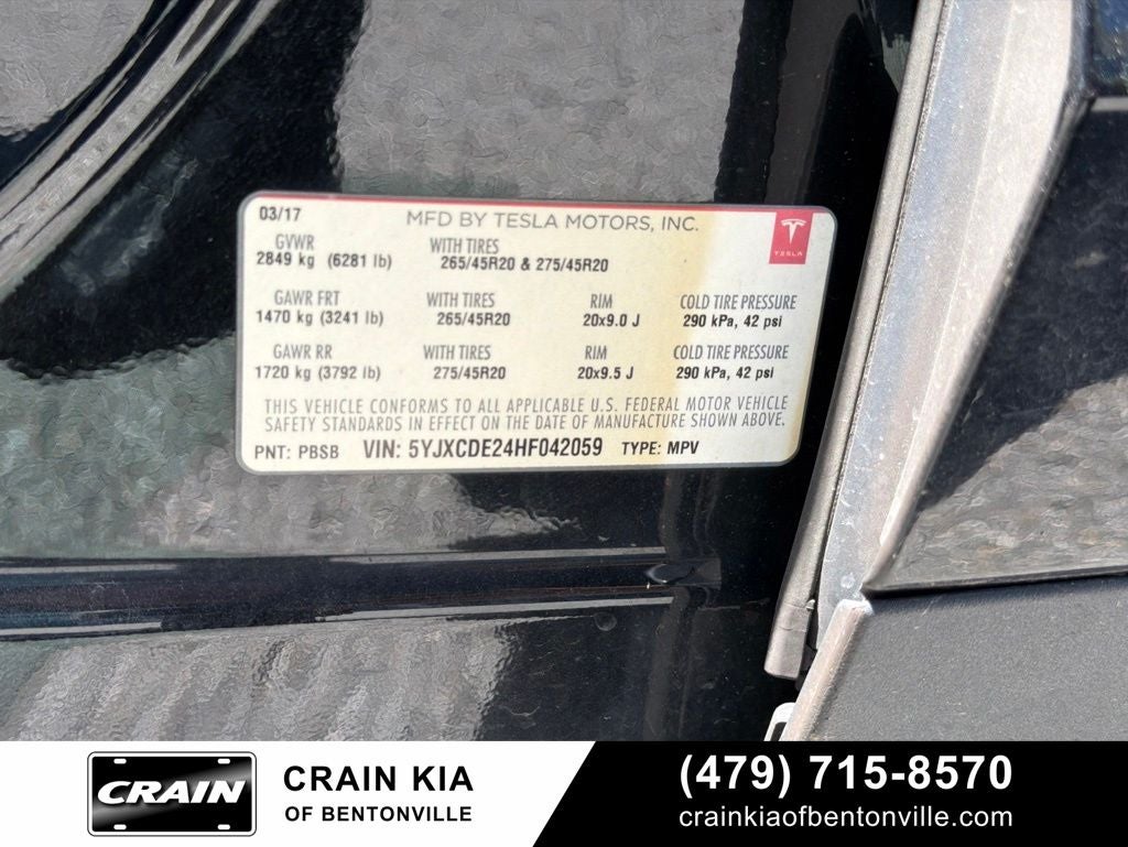 2017 Tesla Model X 75D - AWD / CLEAN CARFAX