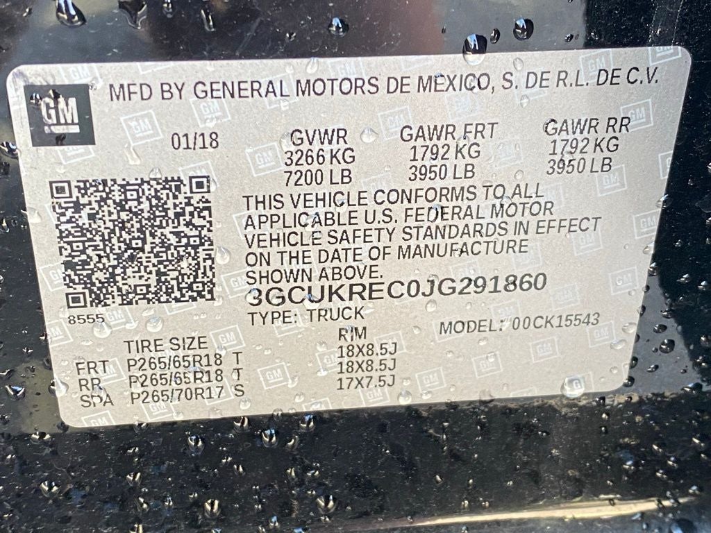 2018 Chevrolet Silverado 1500 LT LT1 / 4X4 / ONE OWNER