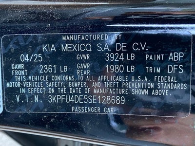2025 Kia K4 EX ONE OWNER / CLEAN CARFAX