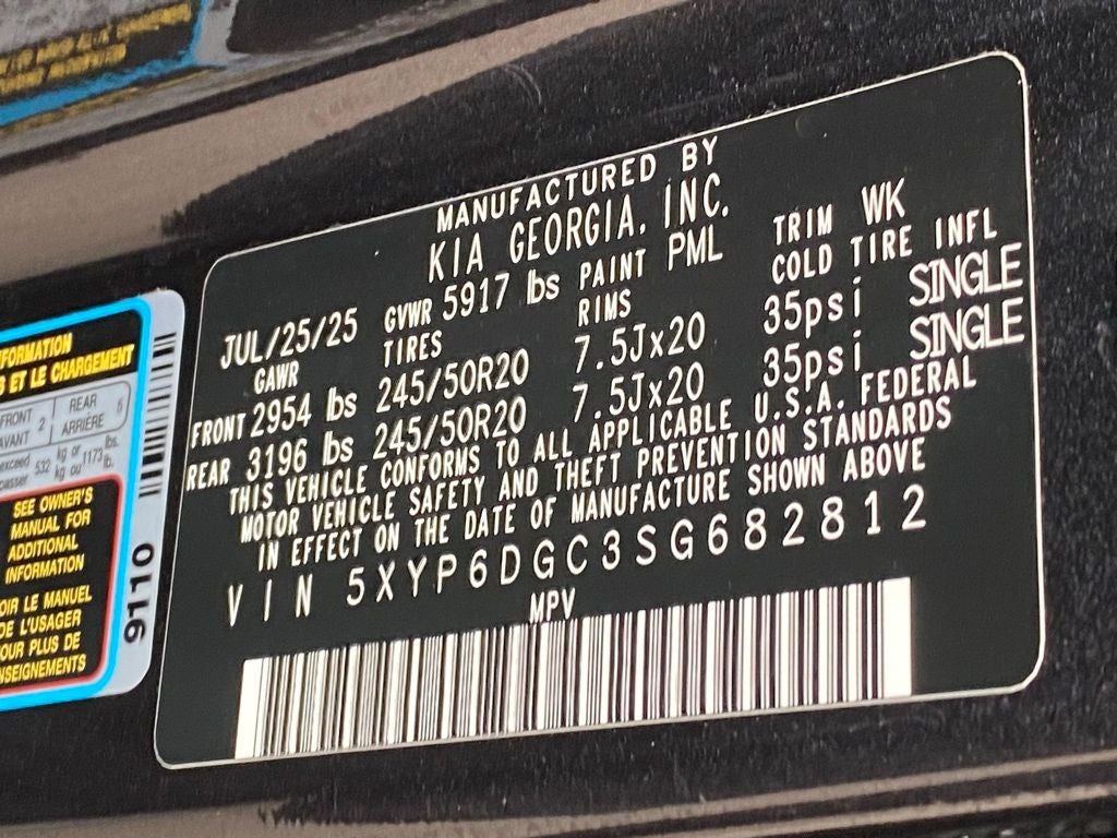 2025 Kia Telluride S AWD / LEATHER / HEATED SEATS