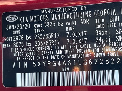 2020 Kia Sorento LX HEATED SEATS / ONE OWNER