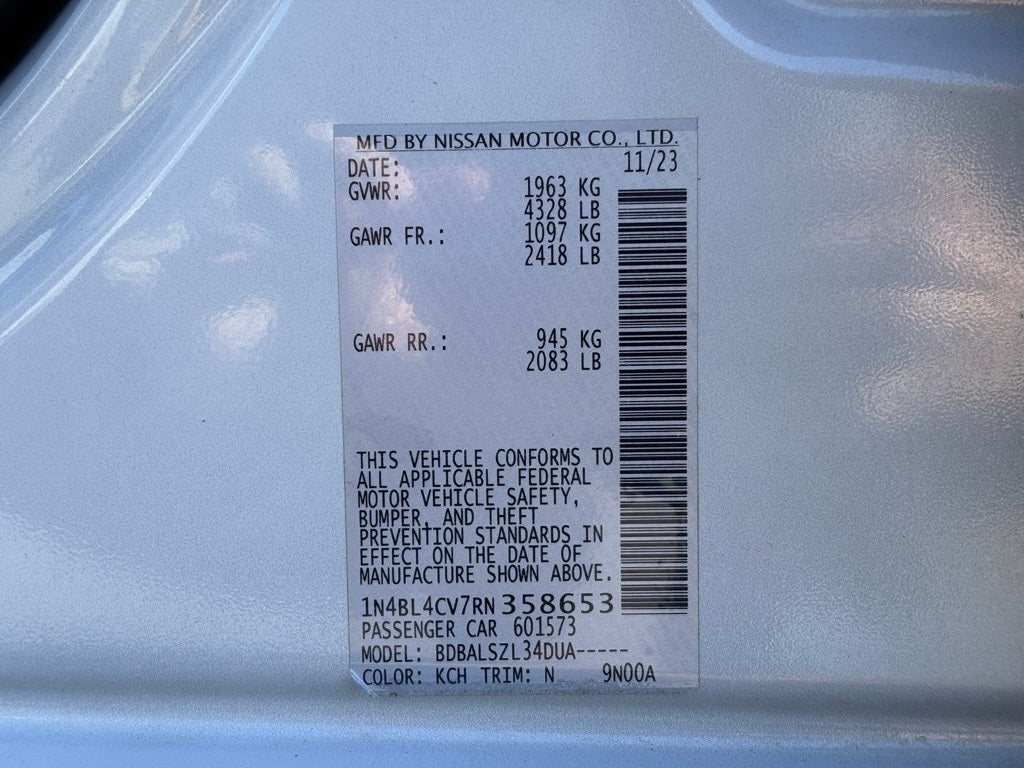 2024 Nissan Altima 2.5 SR