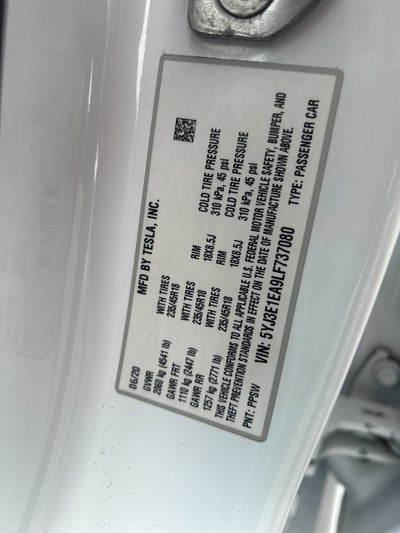 2020 Tesla Model 3 Standard