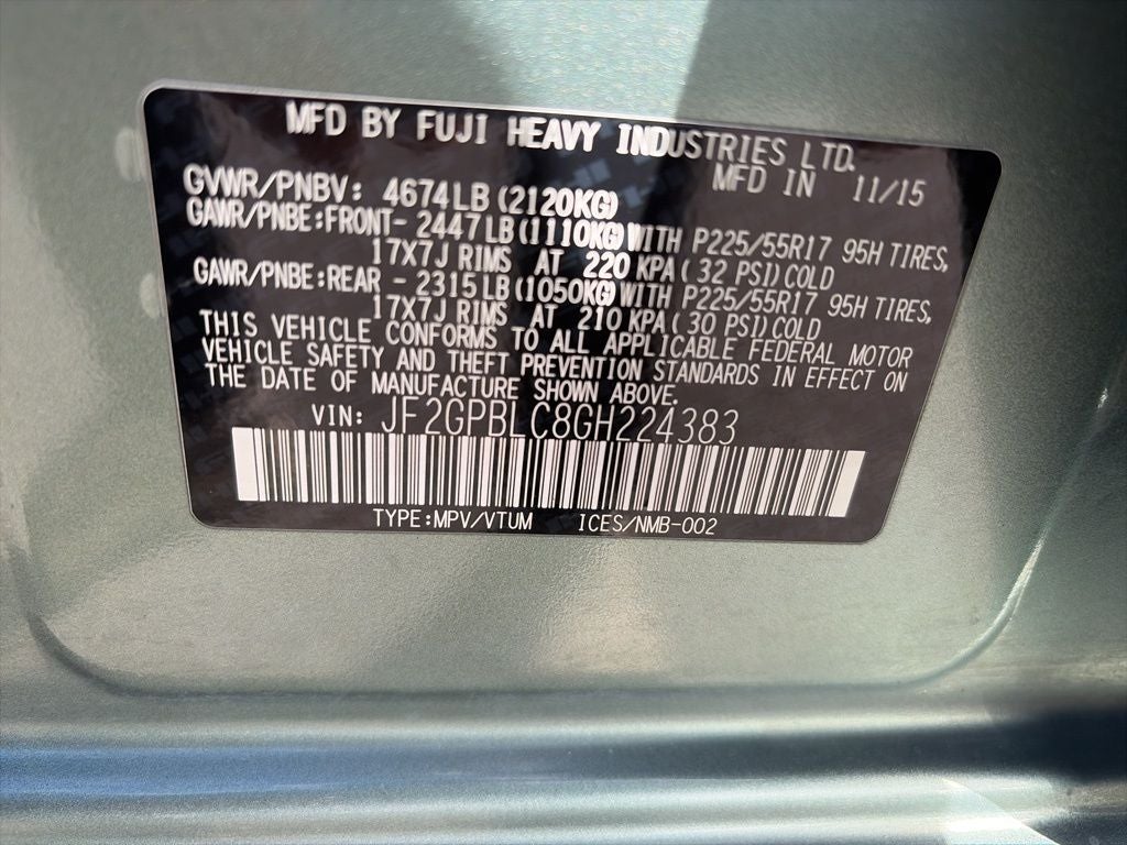 2016 Subaru Crosstrek Hybrid Touring AWD LEATHER, NAV, HEATED SEATS