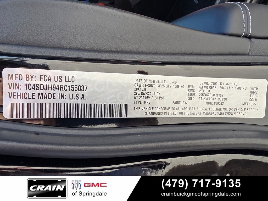 2024 Dodge Durango SRT Hellcat Premium / Laguna Leather