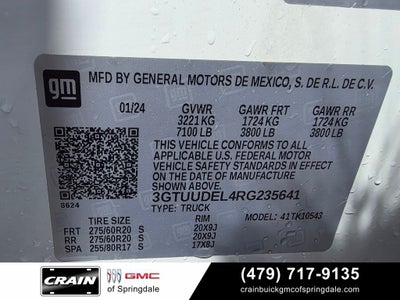 2024 GMC Sierra 1500 SLT X31 Off-Road Package