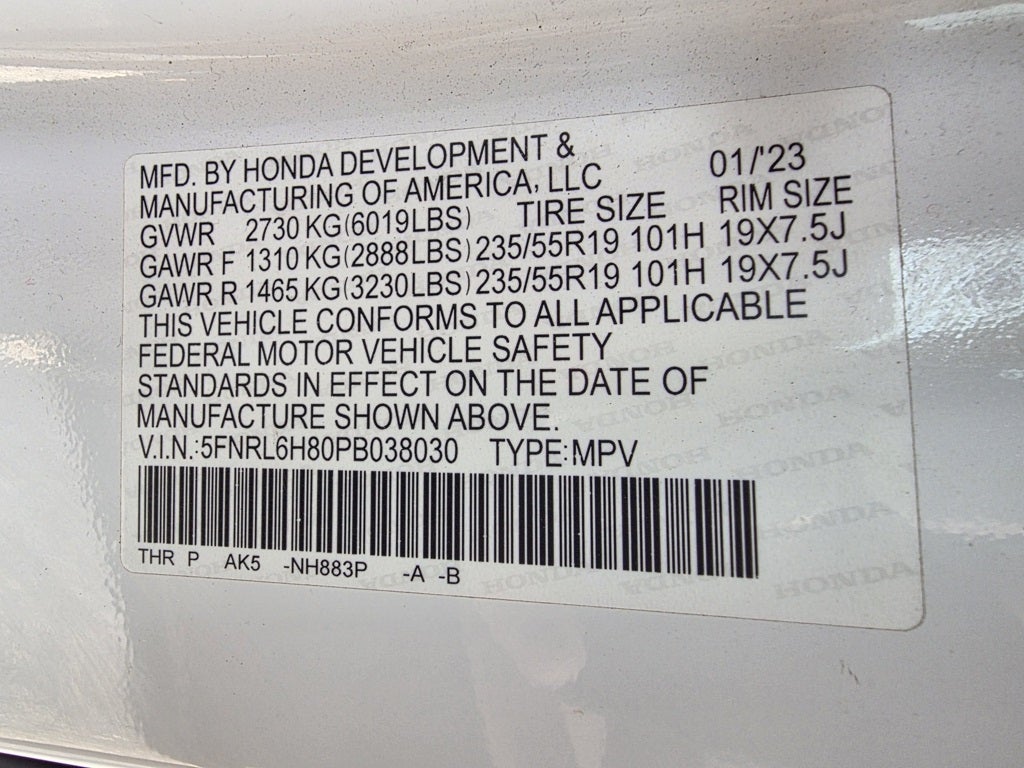 2023 Honda Odyssey Touring