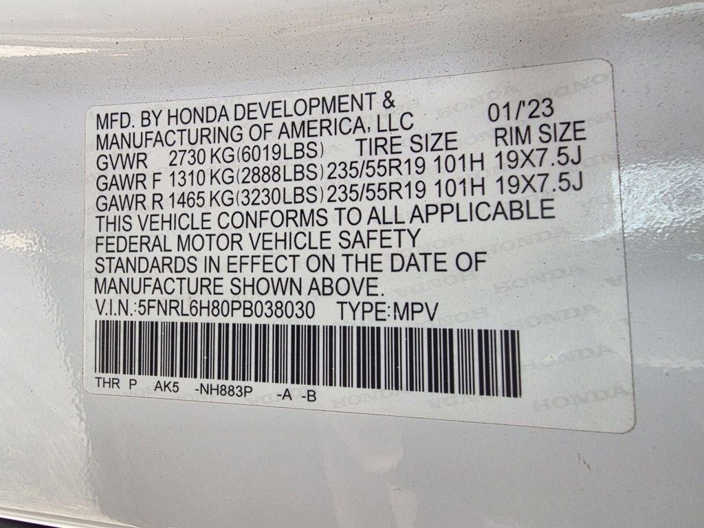 2023 Honda Odyssey Touring