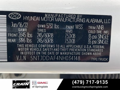 2022 Hyundai SANTA CRUZ SEL Premium ALL WHEEL DRIVE