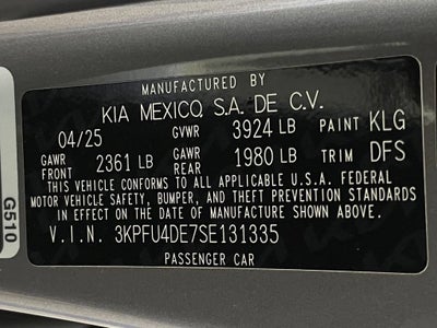 2025 Kia K4 EX