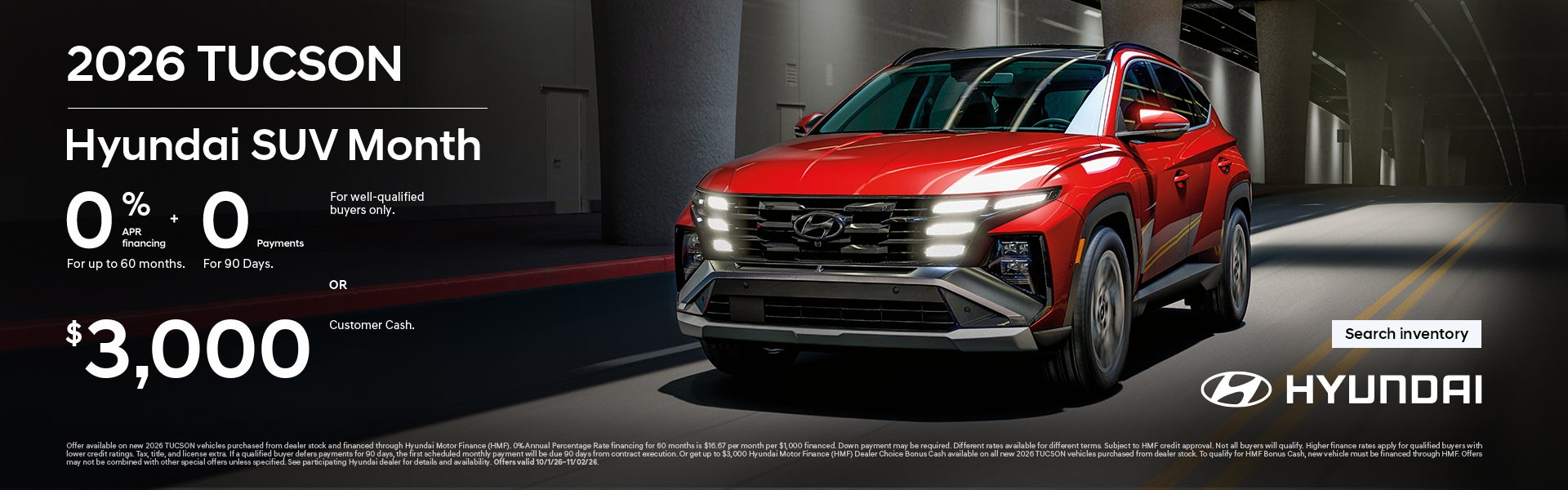 0% APR for 60 mos. + 0 Payments for 90 Days or $3,000