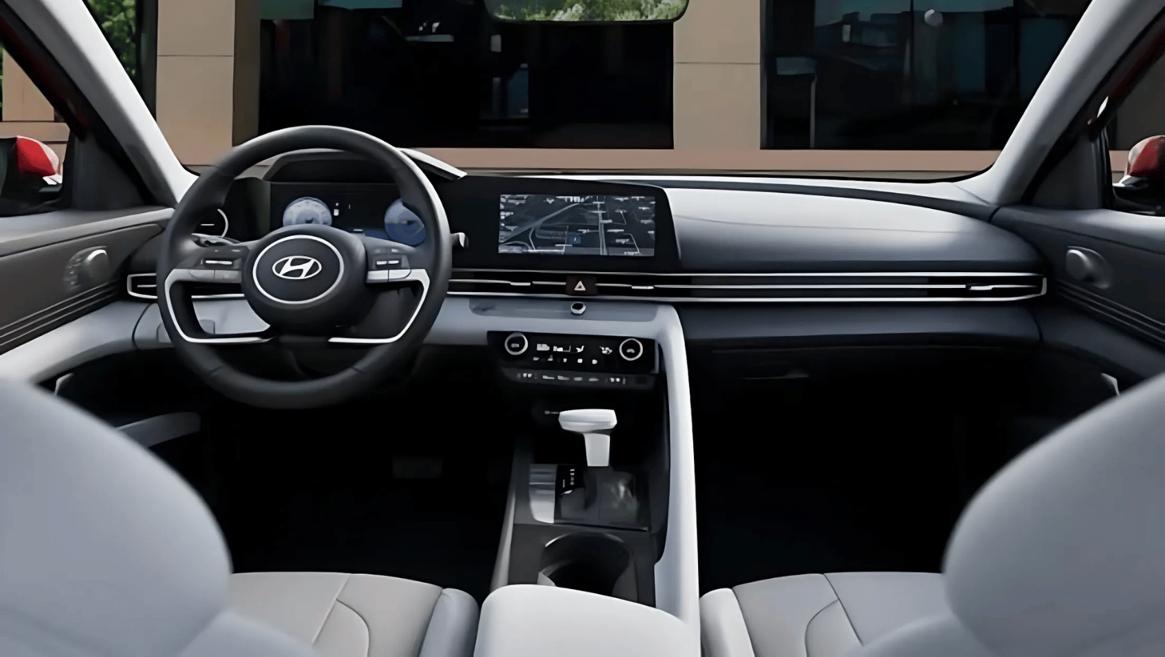 Interior View of the 2025 Hyundai Elantra Hybrid