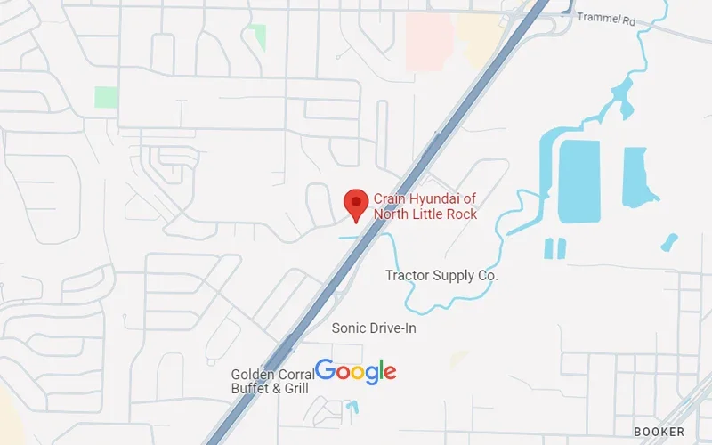 Crain Hyundai of North Little Rock in North Little Rock AR map